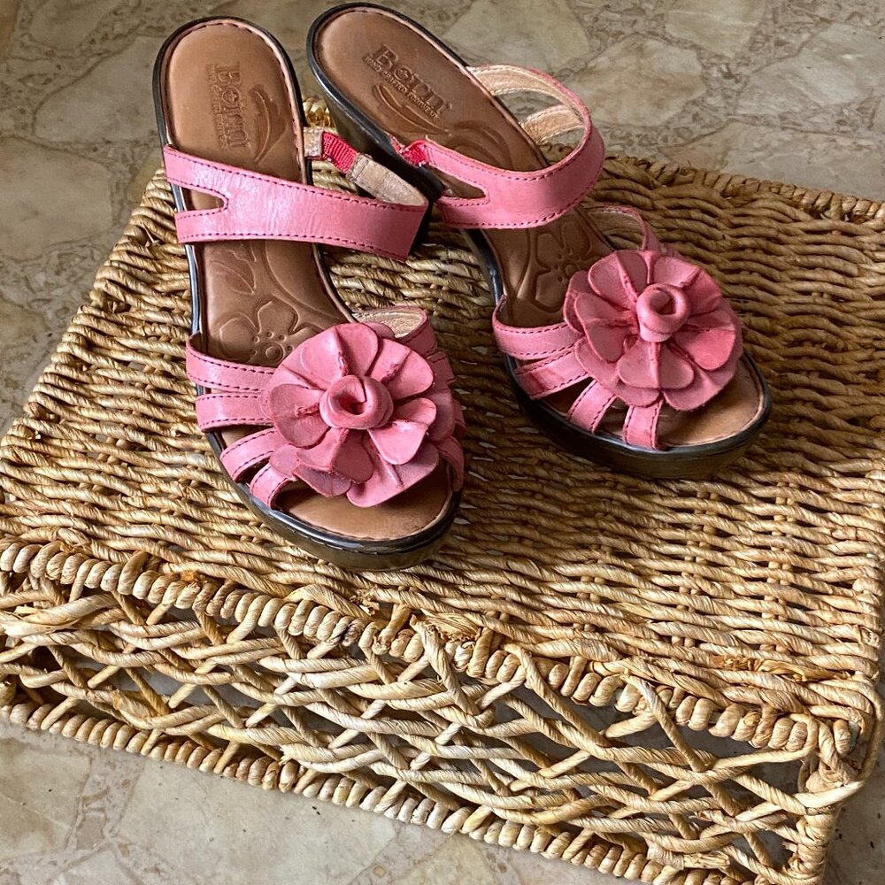 Born Women's leather FLOWER POWER Pink-Coral